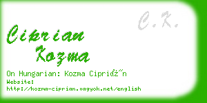 ciprian kozma business card
